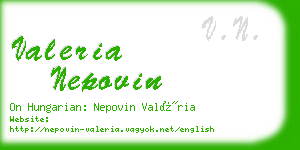 valeria nepovin business card